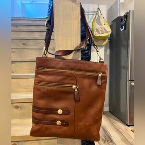 Vintage Tan Crossbody Bag